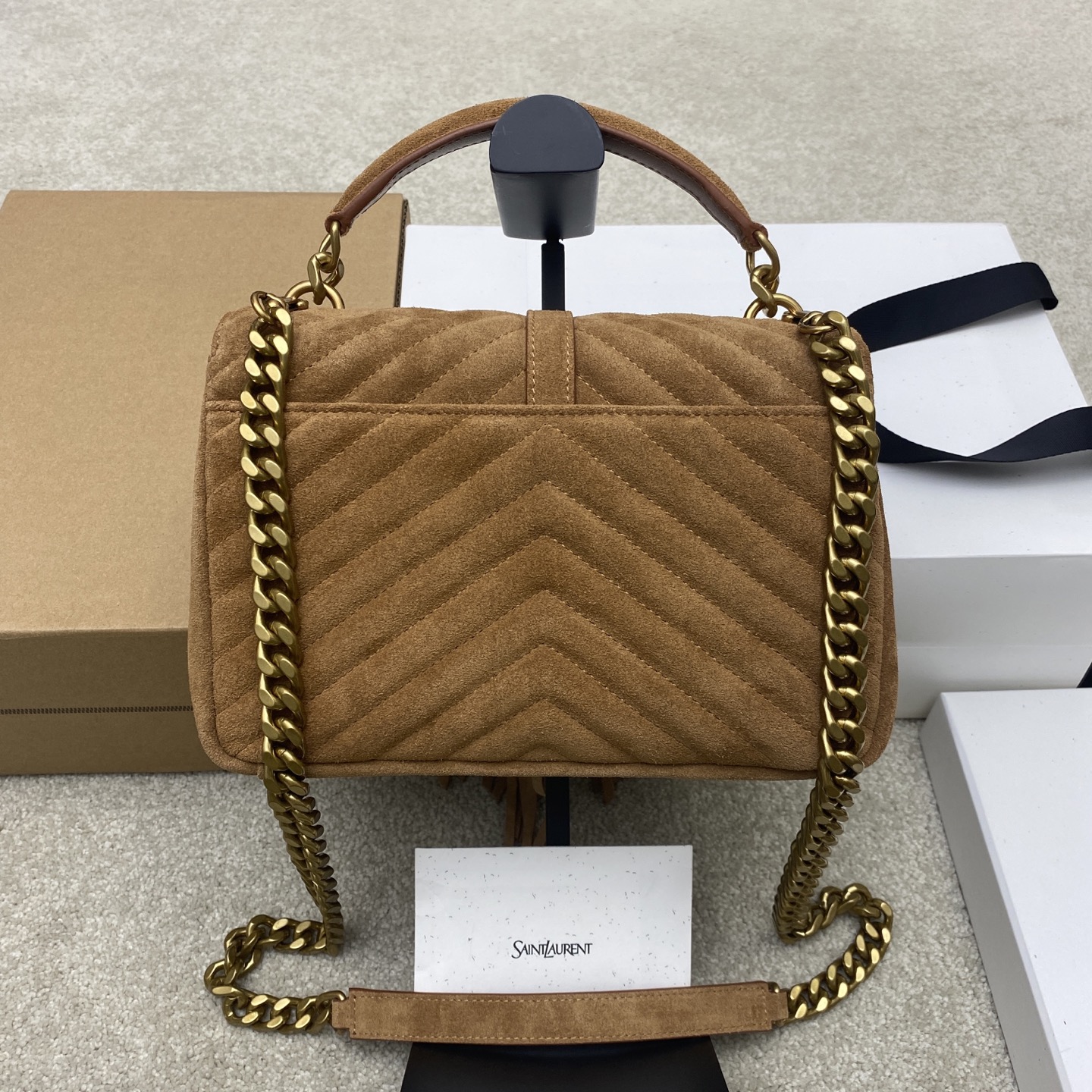 YSL 생로랑 클래식 스웨이드 메신저백 숄더백 가방