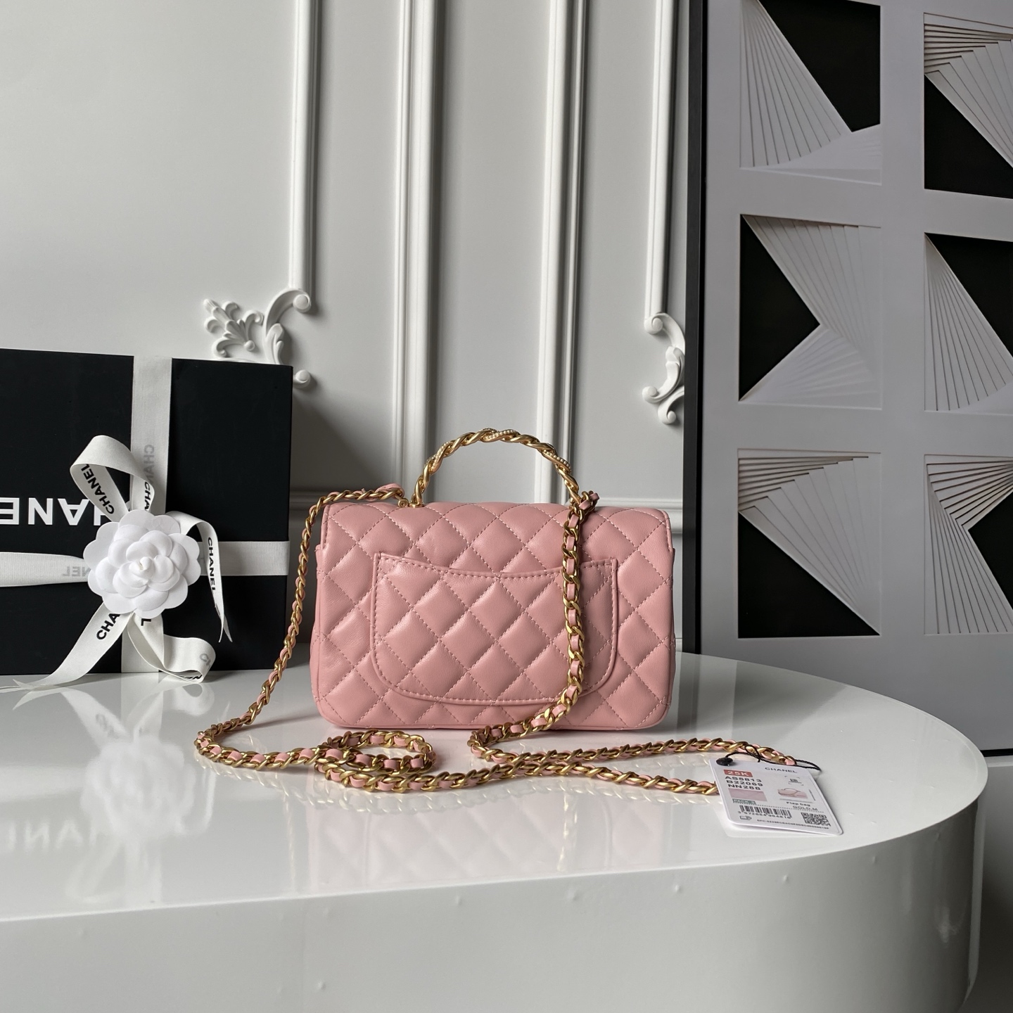 Chanel 25K AS5813 샤넬 스파클 핸들 플랩 백 숄더백 토트백 가방