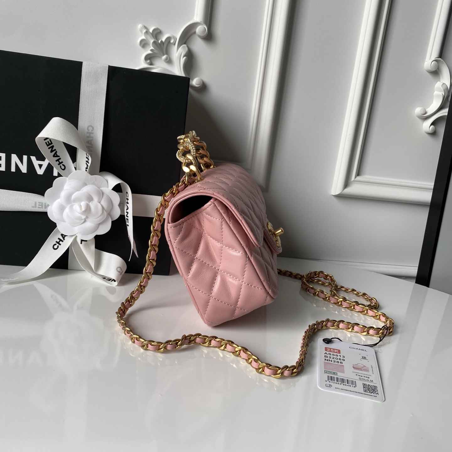 Chanel 25K AS5813 샤넬 스파클 핸들 플랩 백 숄더백 토트백 가방