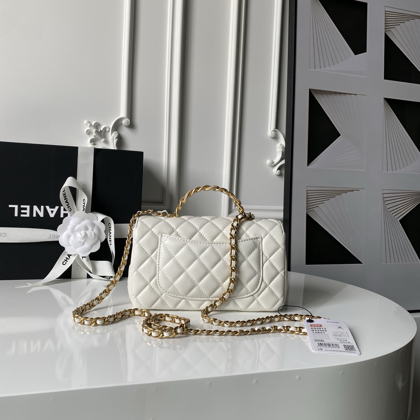 Chanel 25K AS5813 샤넬 스파클 핸들 플랩 백 숄더백 토트백 가방