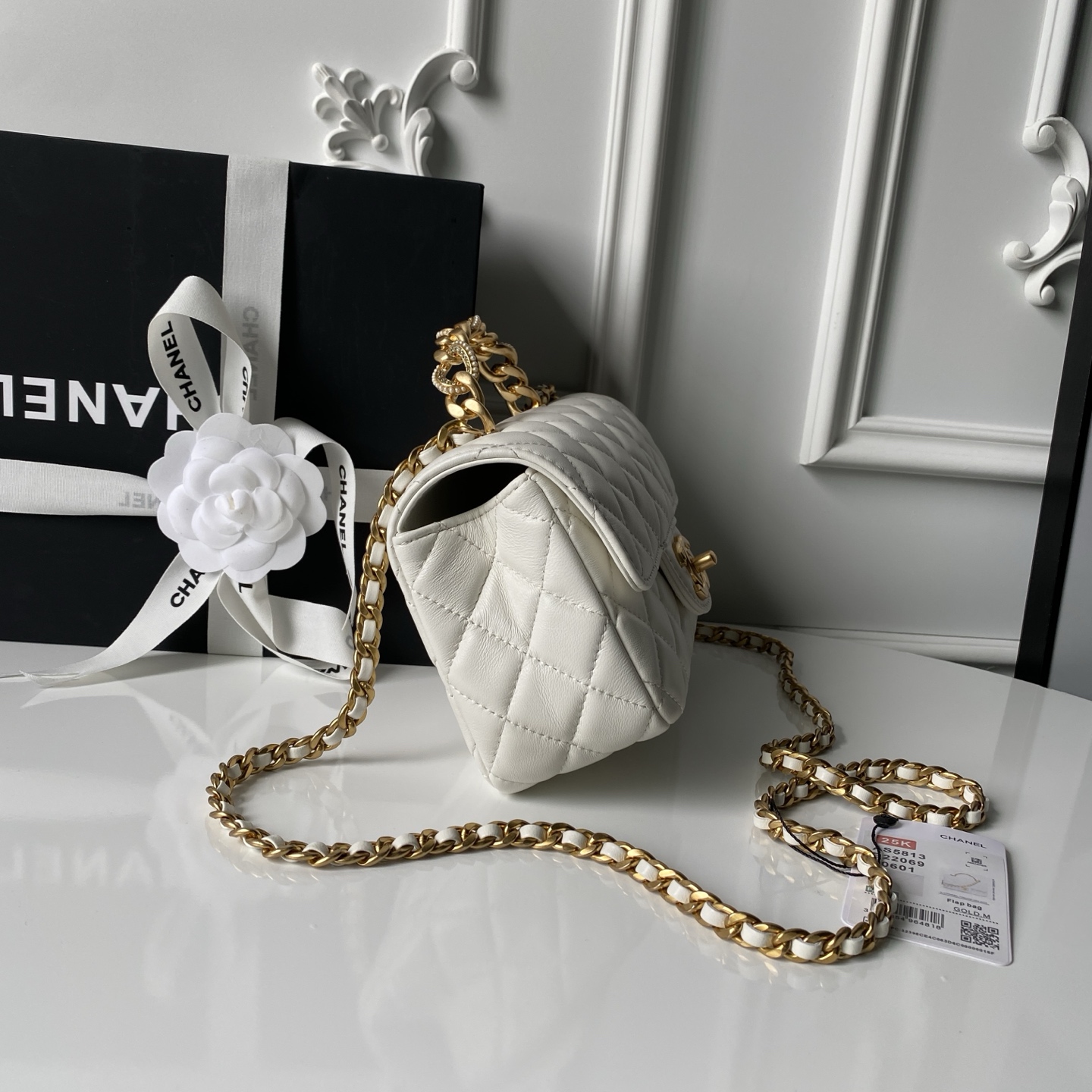 Chanel 25K AS5813 샤넬 스파클 핸들 플랩 백 숄더백 토트백 가방