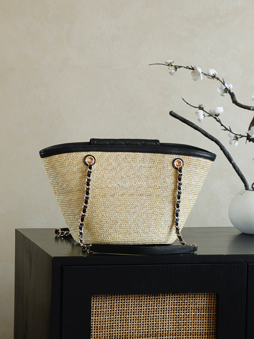 Chanel 26C 위빙 샤넬 쇼핑백 숄더백 가방 (라지)