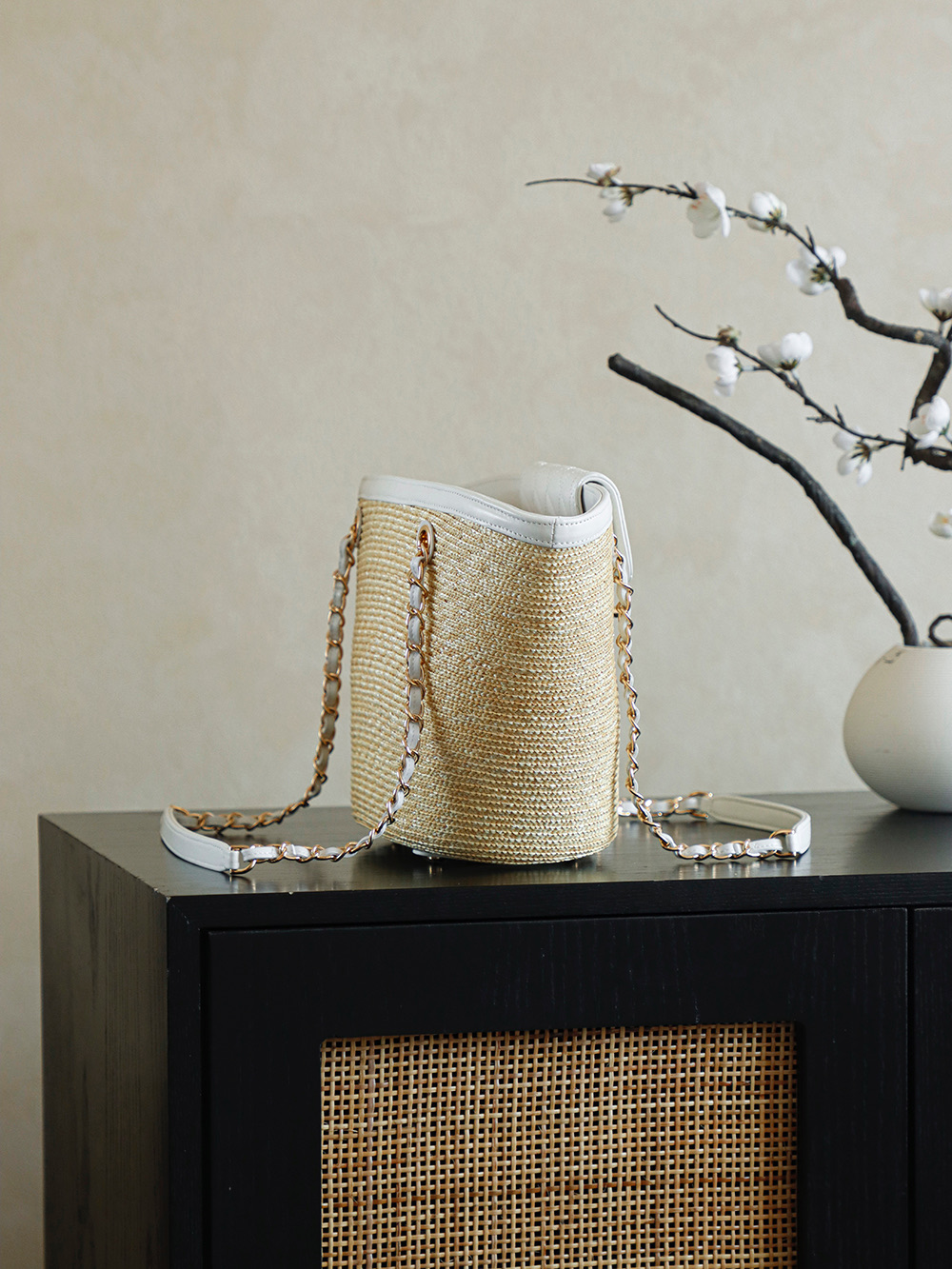 Chanel 26C 위빙 샤넬 쇼핑백 숄더백 가방 (라지)