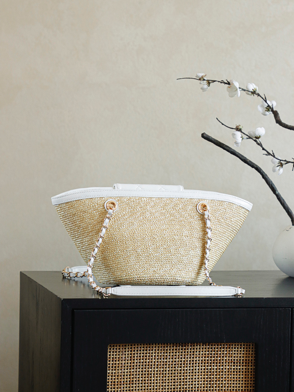 Chanel 26C 샤넬 수작업 위빙 쇼핑백 숄더백 가방 (스몰)