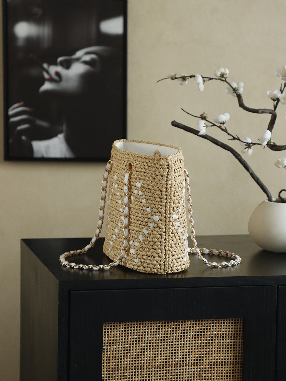 Chanel 26C 샤넬 수작업 위빙 쇼핑백 숄더백 가방 (스몰)