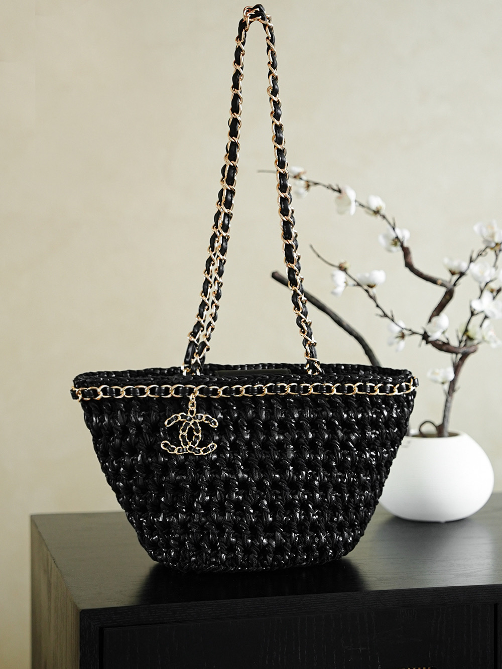 Chanel샤넬 22P 바스켓 라피아백 숄더백 가방