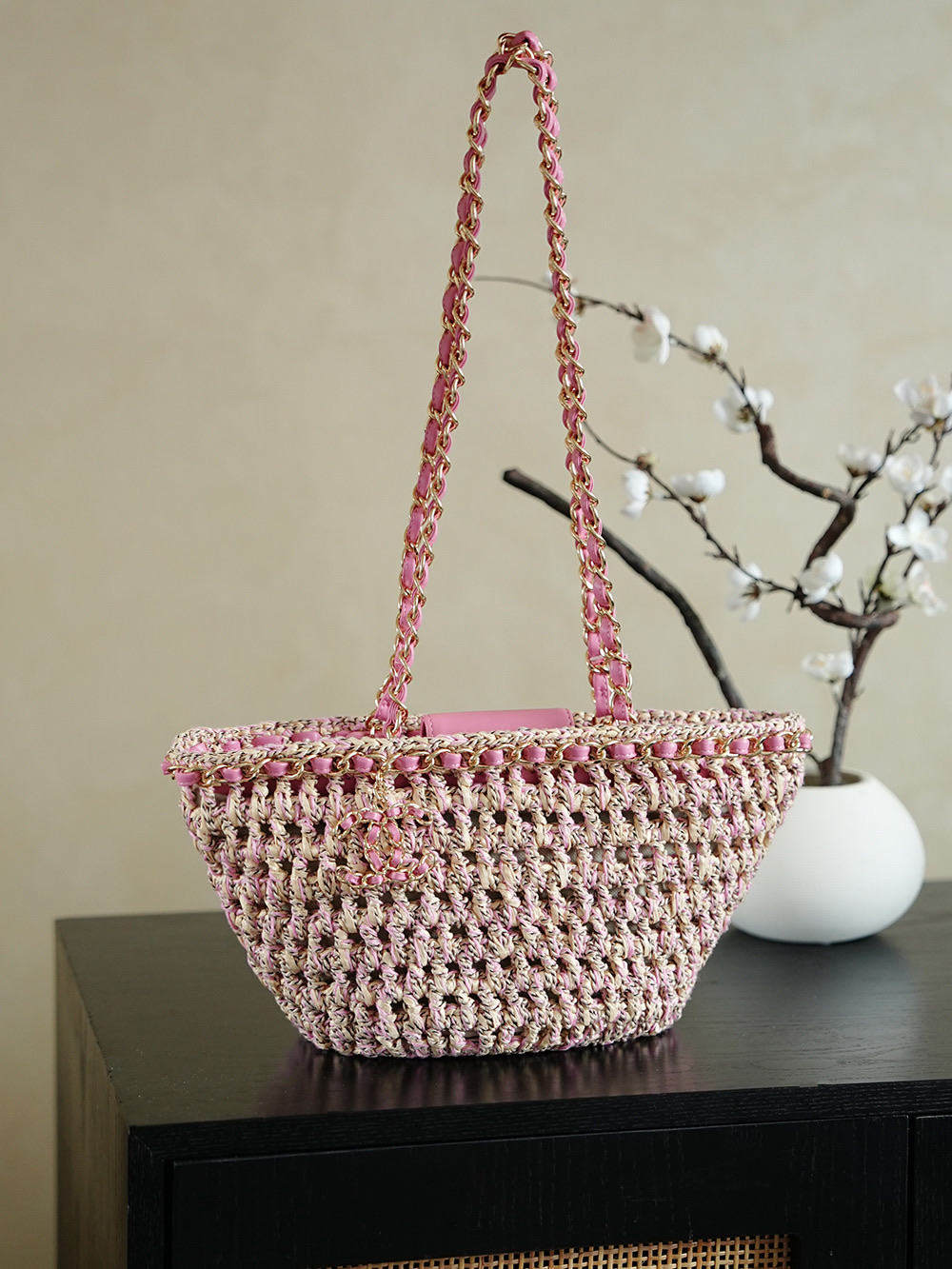 Chanel샤넬 22P 바스켓 라피아백 숄더백 가방