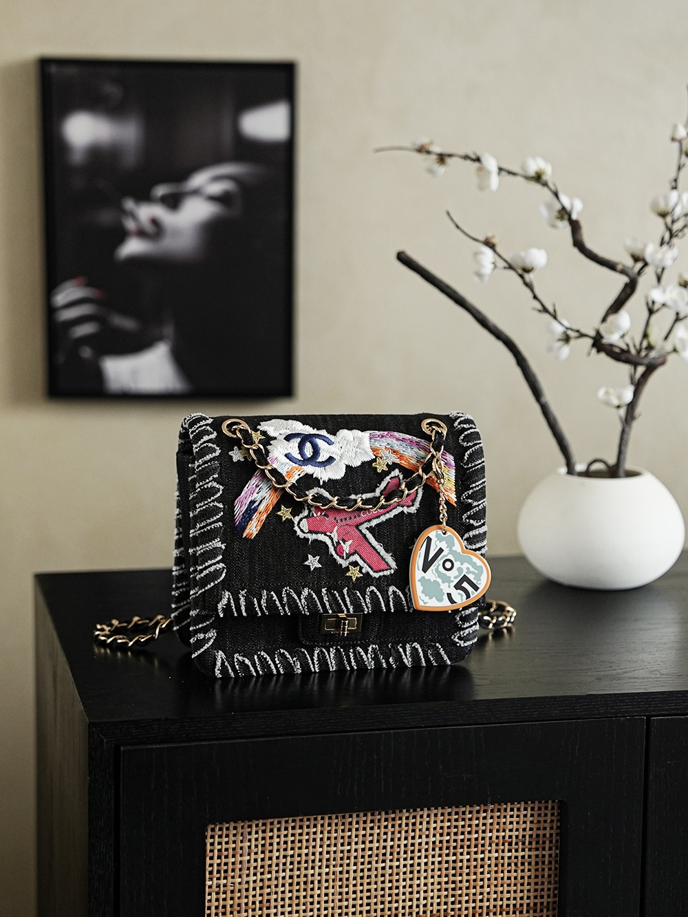 Chanel 샤넬 빈티지 데님 플랩백 숄더백 가방