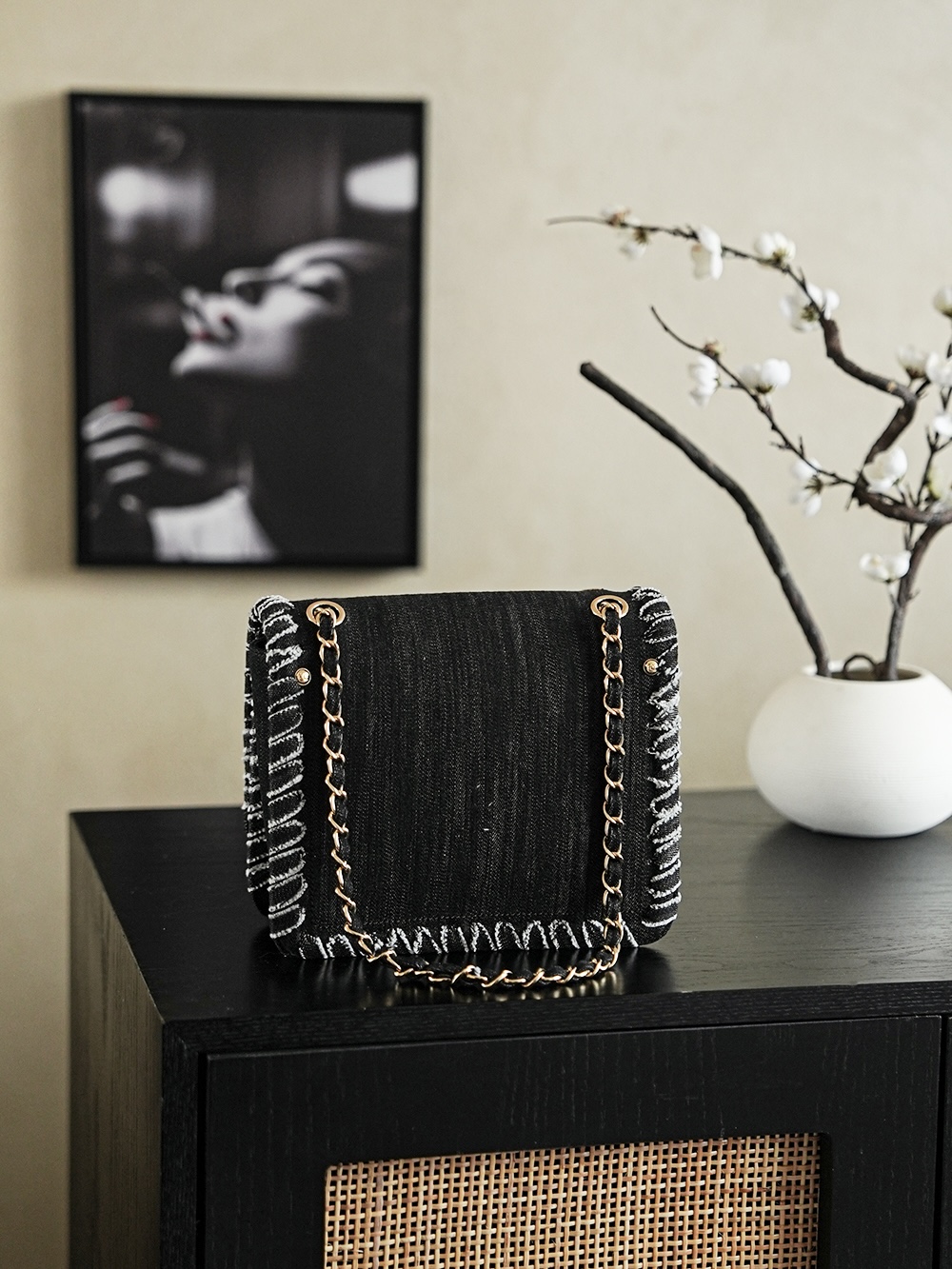 Chanel 샤넬 빈티지 데님 플랩백 숄더백 가방