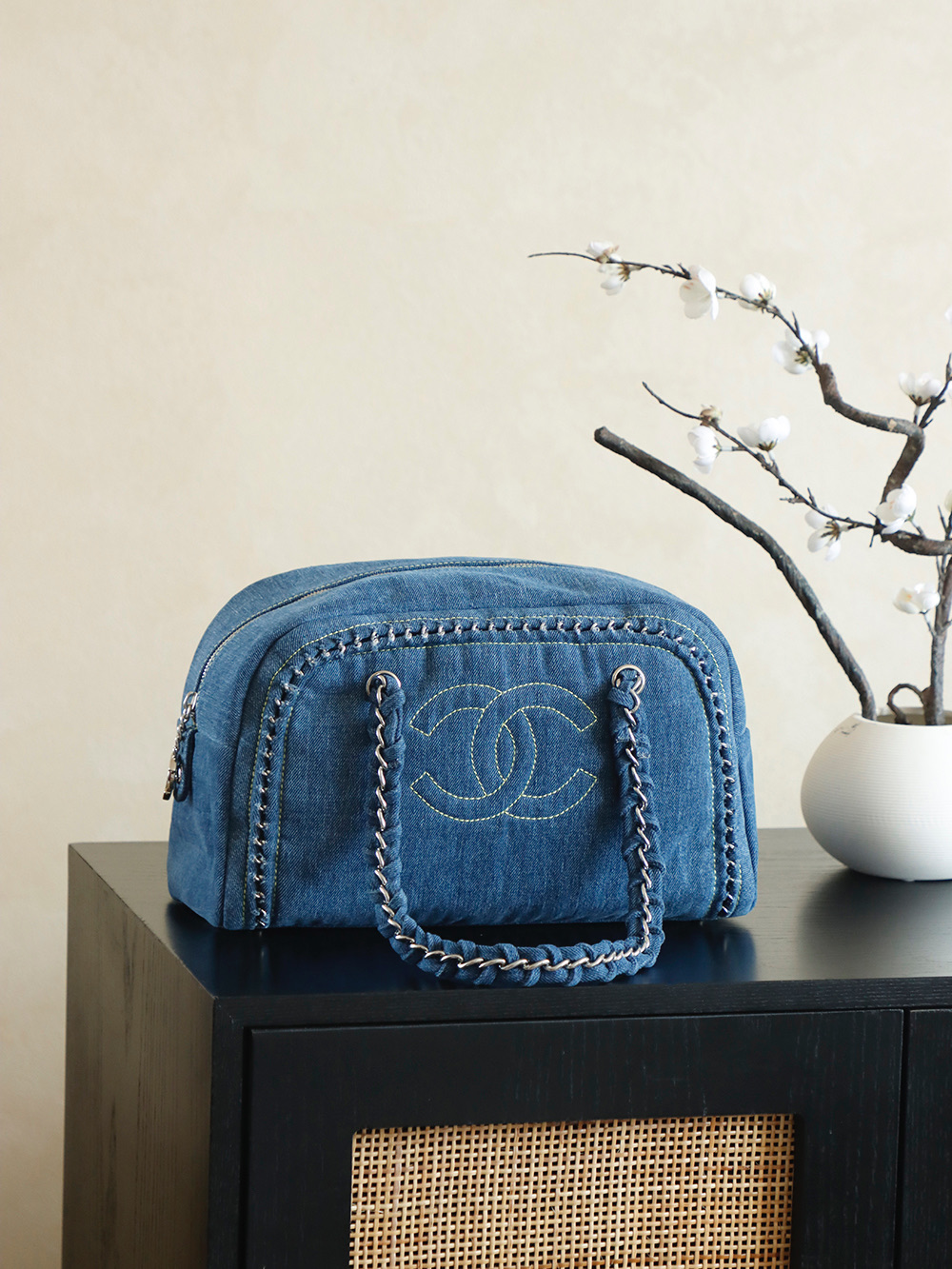 Chanel 샤넬 빈티지 데님 숄더백 토트백 가방