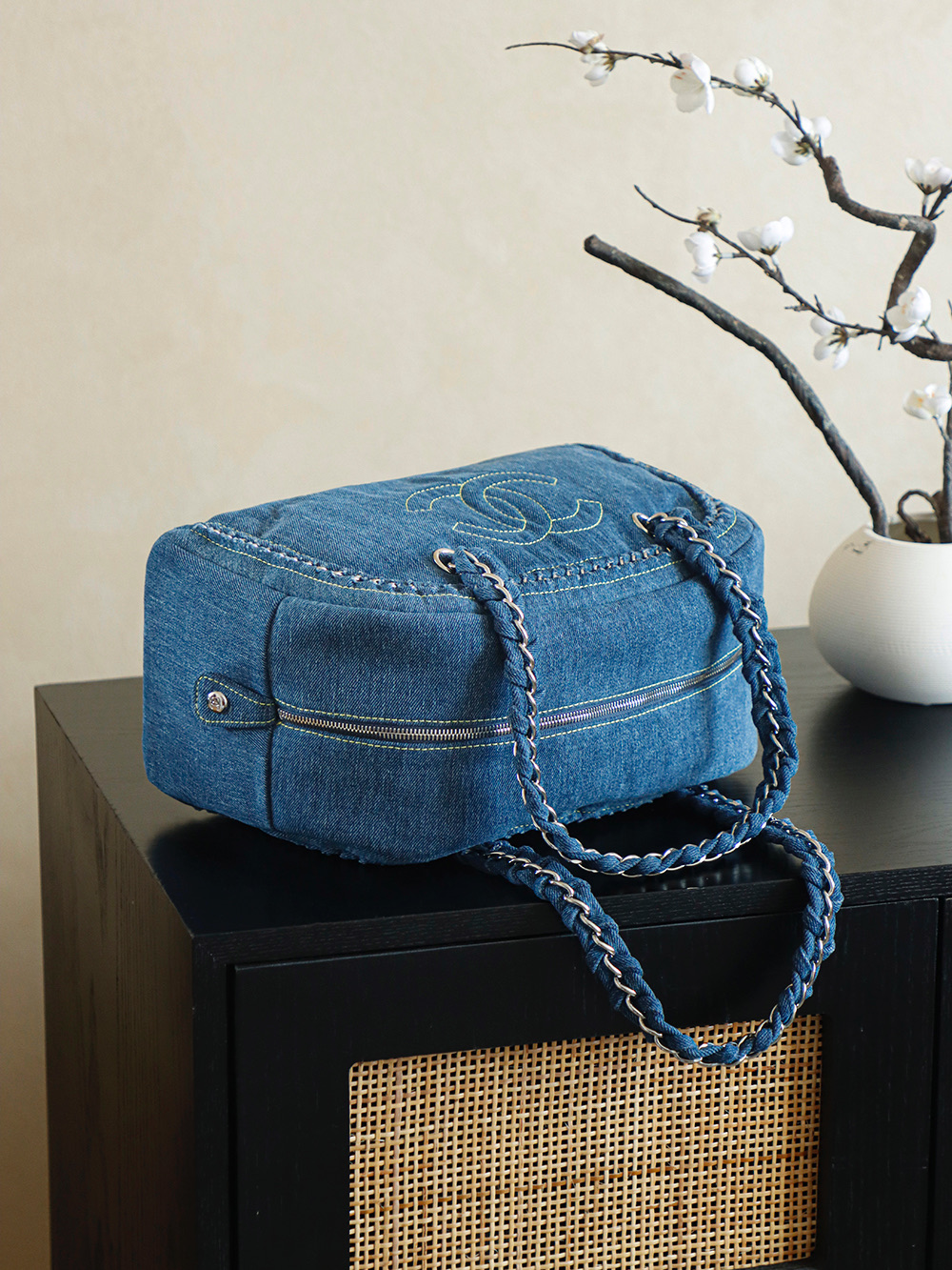 Chanel 샤넬 빈티지 데님 숄더백 토트백 가방