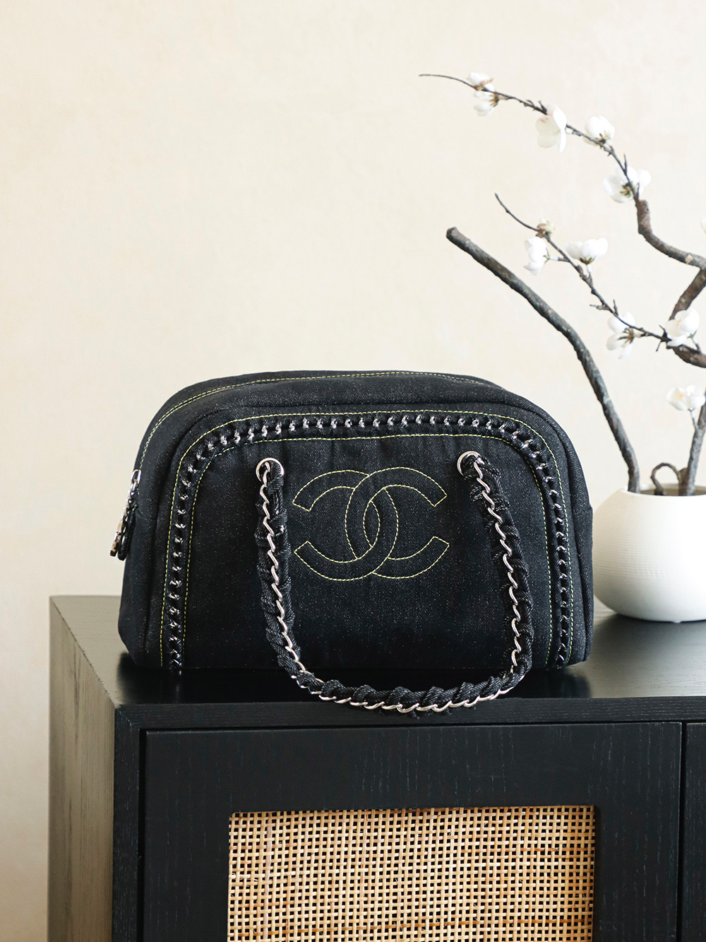 Chanel 샤넬 빈티지 데님 숄더백 토트백 가방