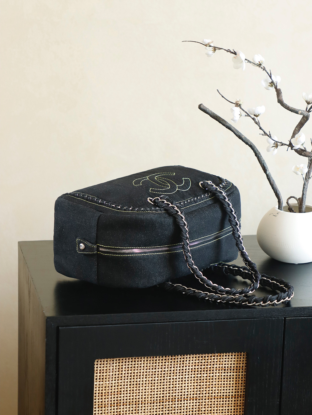 Chanel 샤넬 빈티지 데님 숄더백 토트백 가방