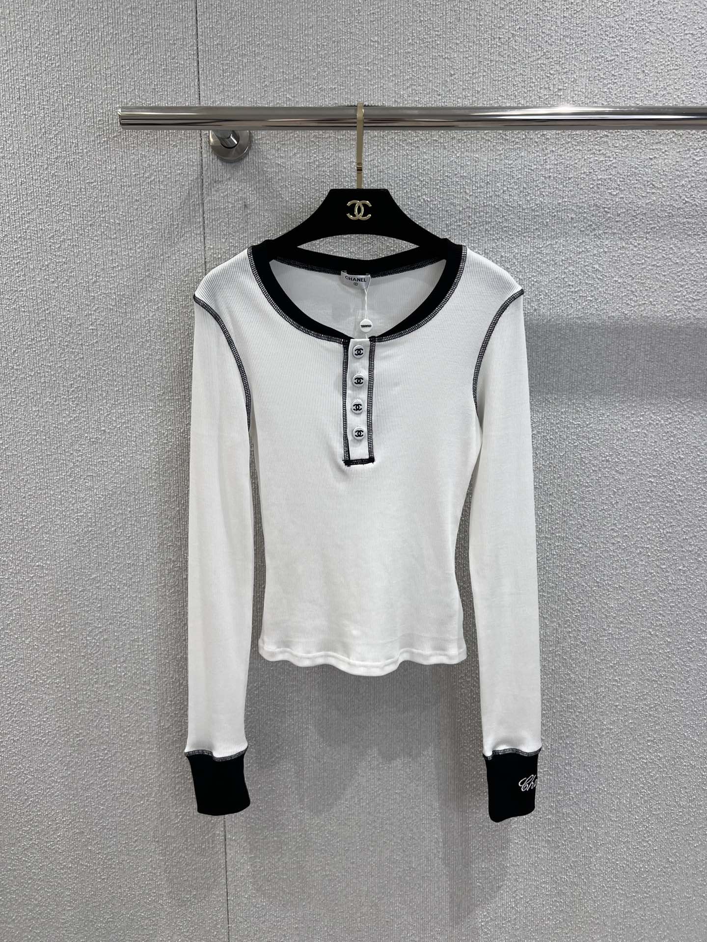 Chanel 25K 샤넬 빈티지 컬러 블록 롱슬리브 긴팔 니트 의류