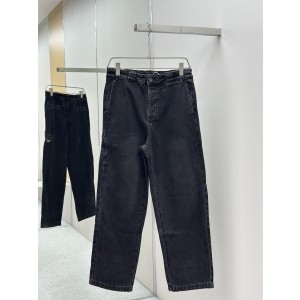 Prada 프라다 삼각 로고 데님 팬츠 바지 의류 (블랙 빈티지 워시)