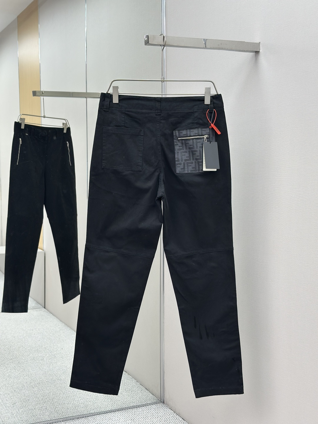 Fendi 펜디 FF 자카드 포켓 울 팬츠 바지 의류