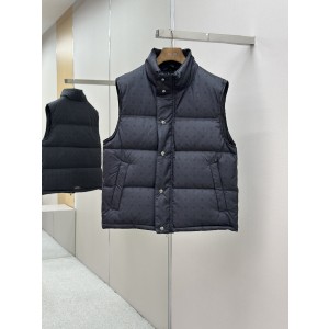 Chrome Hearts 크롬하츠 은장 로고 자카드 다운 베스트 패딩 조끼 의류