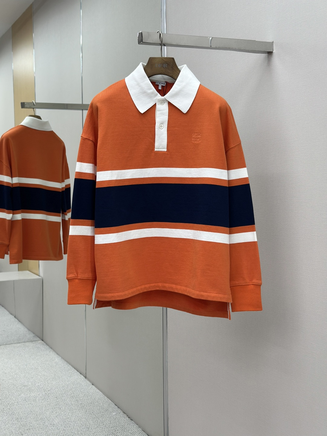 Loewe Anagram 로에베 자수 카라 폴로 긴팔 티셔츠 의류