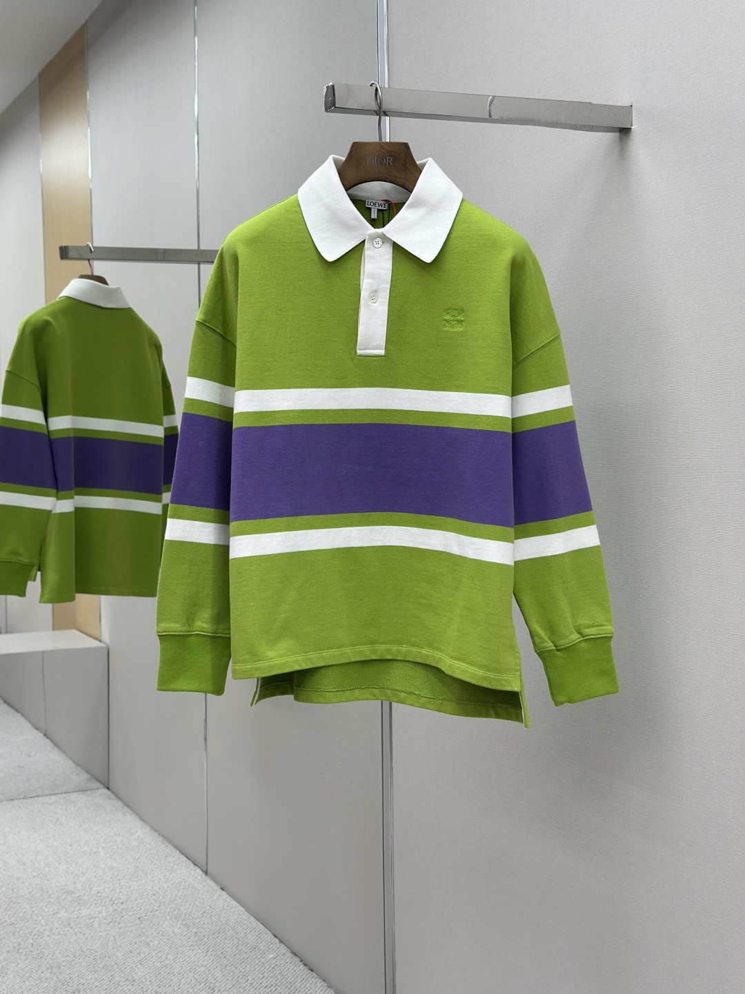 Loewe Anagram 로에베 자수 카라 폴로 긴팔 티셔츠 의류