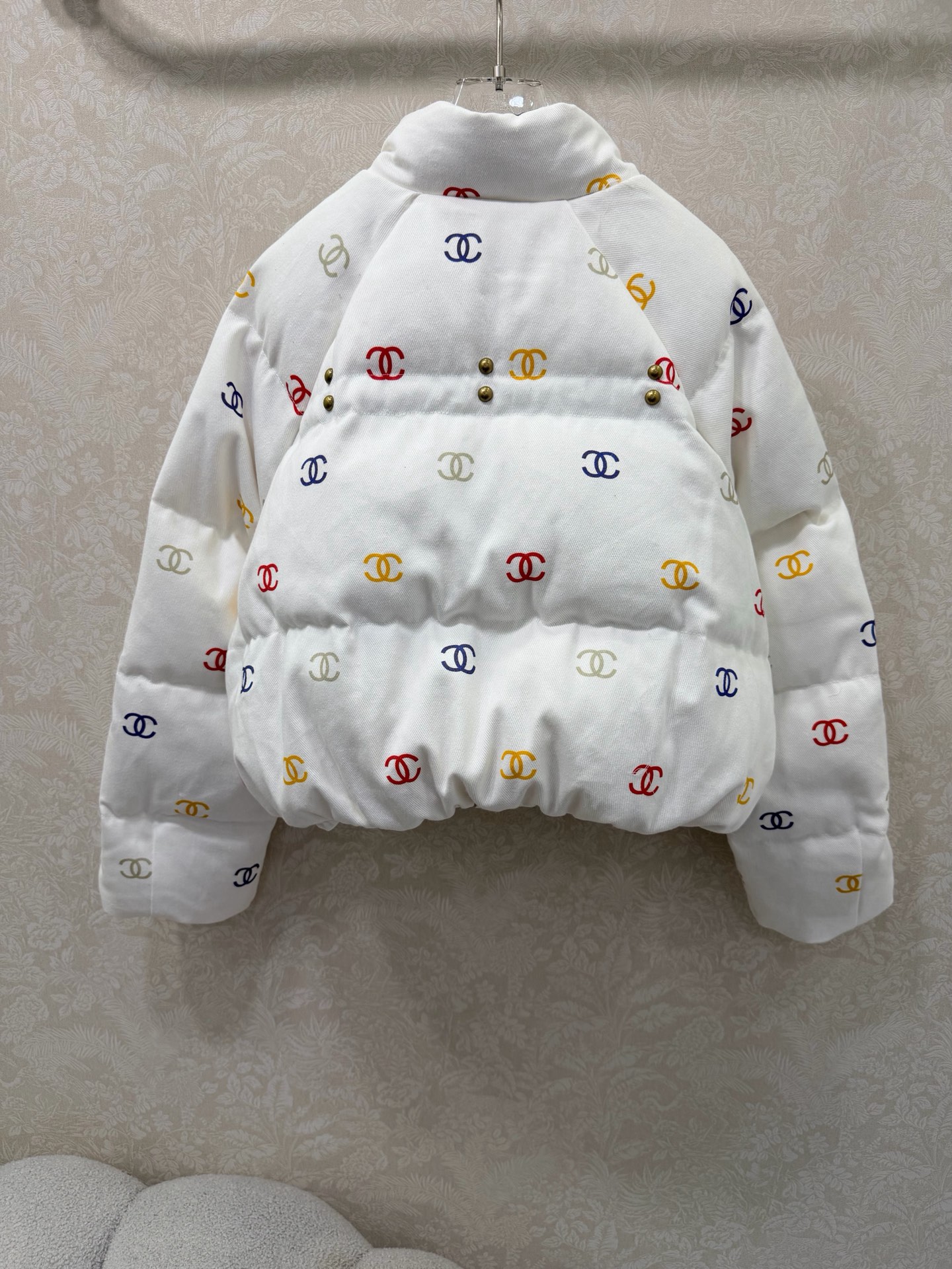 Chanel 샤넬 더블 C 프린트 다운 재킷 패딩 점퍼 의류