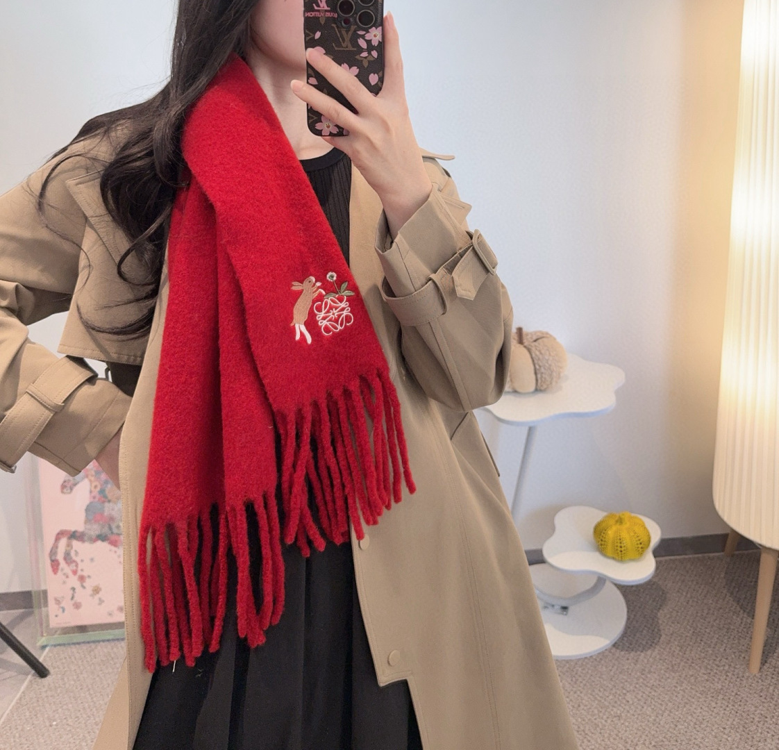 Loewe 로에베 마헤어 머플러 목도리 스카프