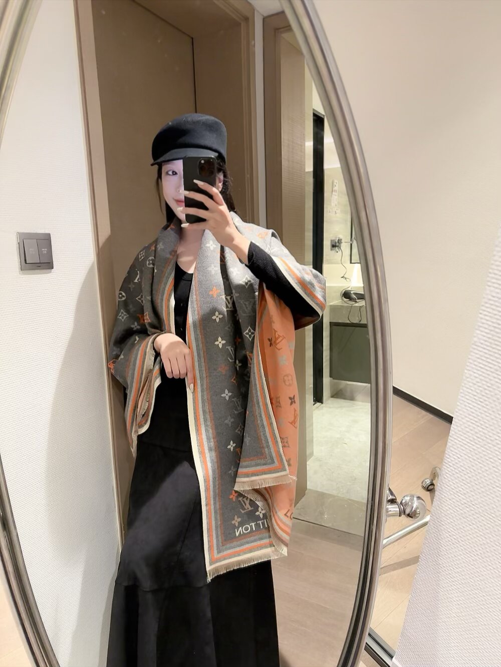 LV 루이비통 모노그램 자카드 머플러 목도리 스카프