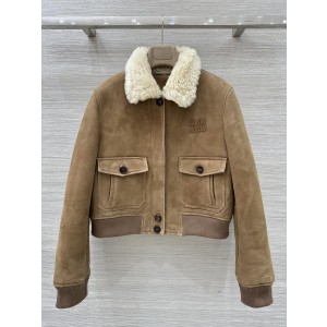 miumiu 미우미우 고급 무드 피털-일체 플라이트 자켓 재킷 점퍼 의류