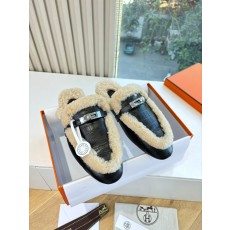 Hermes 에르메스 테디 퍼 슬리퍼 신발