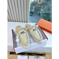 Hermes 에르메스 테디 퍼 슬리퍼 신발