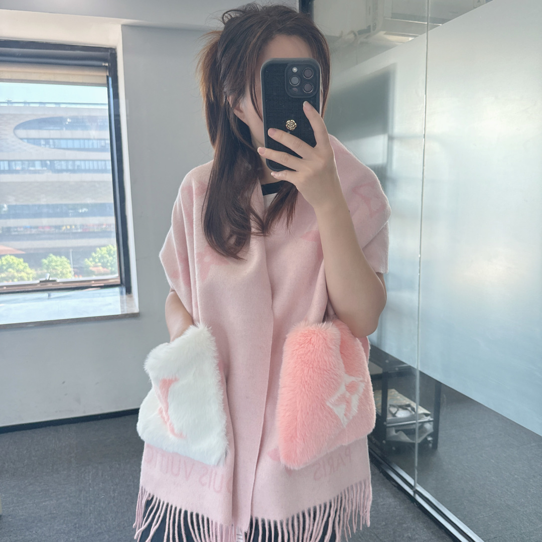 LV 루이비통 클래식 포켓 캐시미어 목도리 머플러/숄