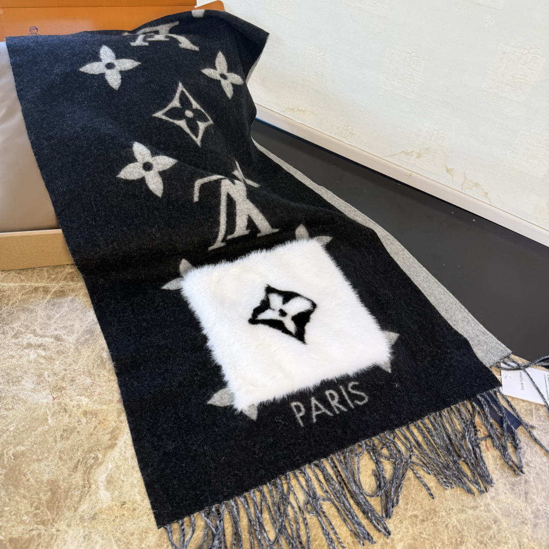 LV 루이비통 클래식 포켓 캐시미어 목도리 머플러/숄