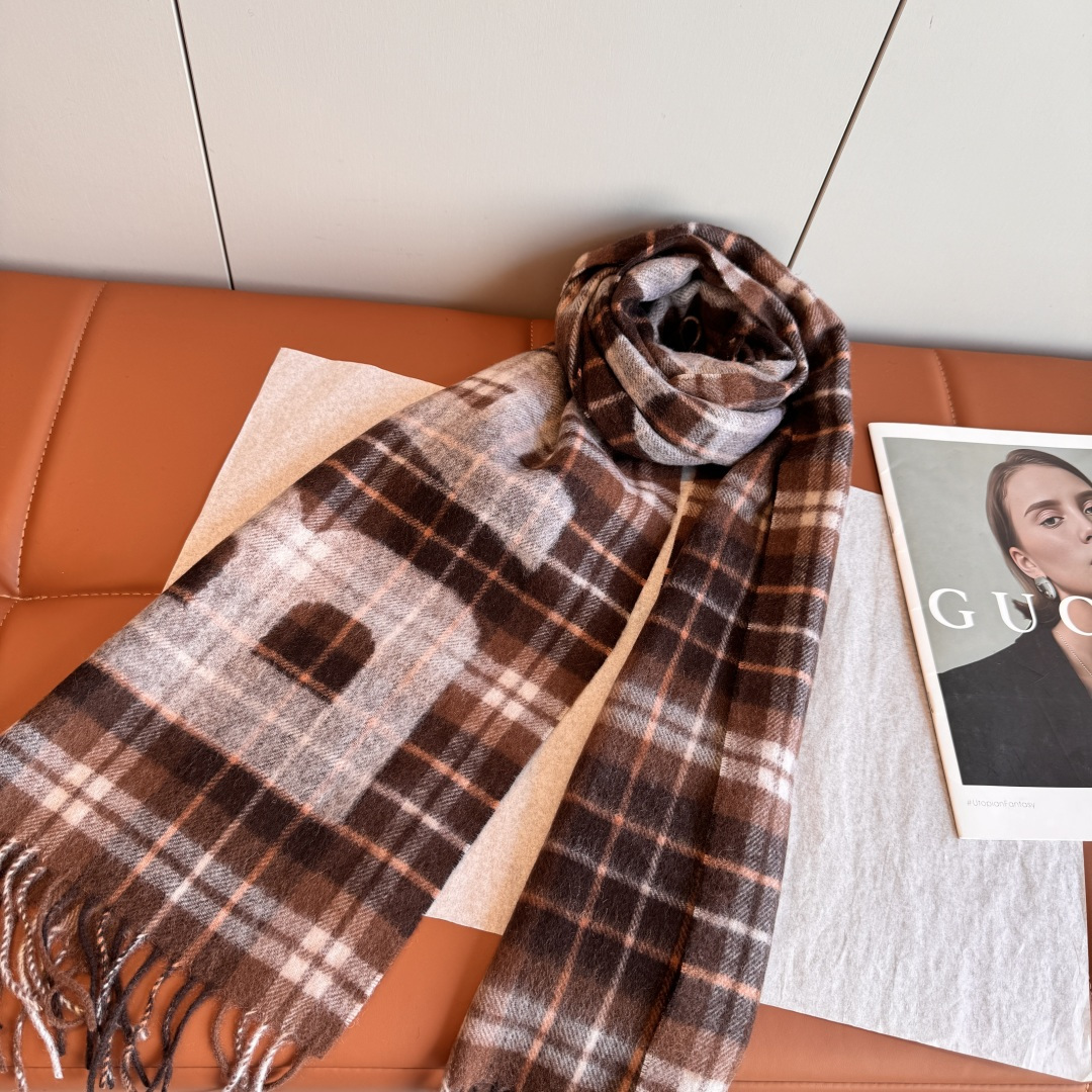 Balenciaga 발렌시아가 인기 클래식 로고 체크 머플러 목도리