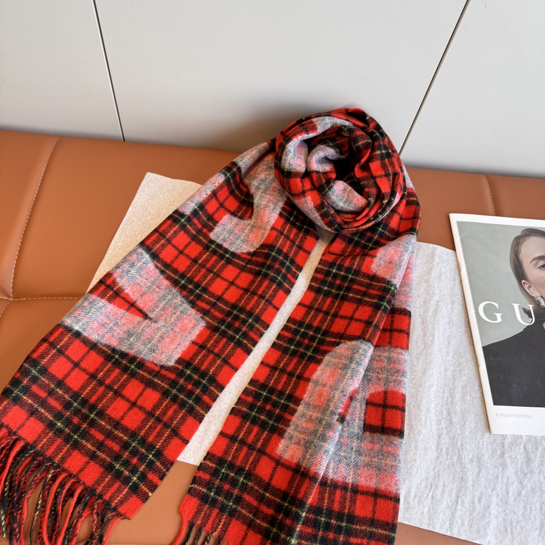 Balenciaga 발렌시아가 인기 클래식 로고 체크 머플러 목도리