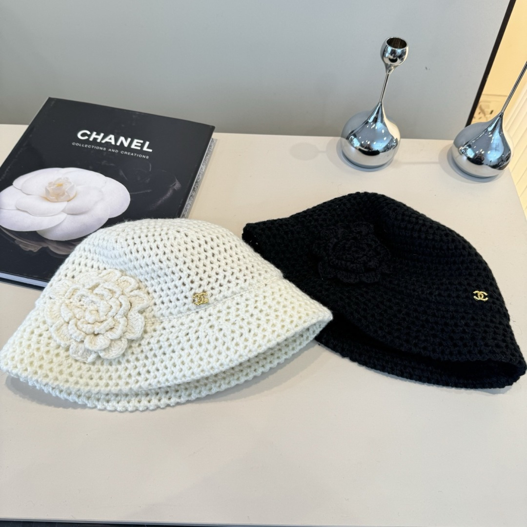 Chanel 샤넬  동백니트 버킷햇 모자