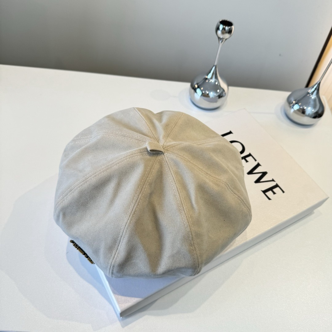 Loewe 로에베 코듀로이 베레모 모자