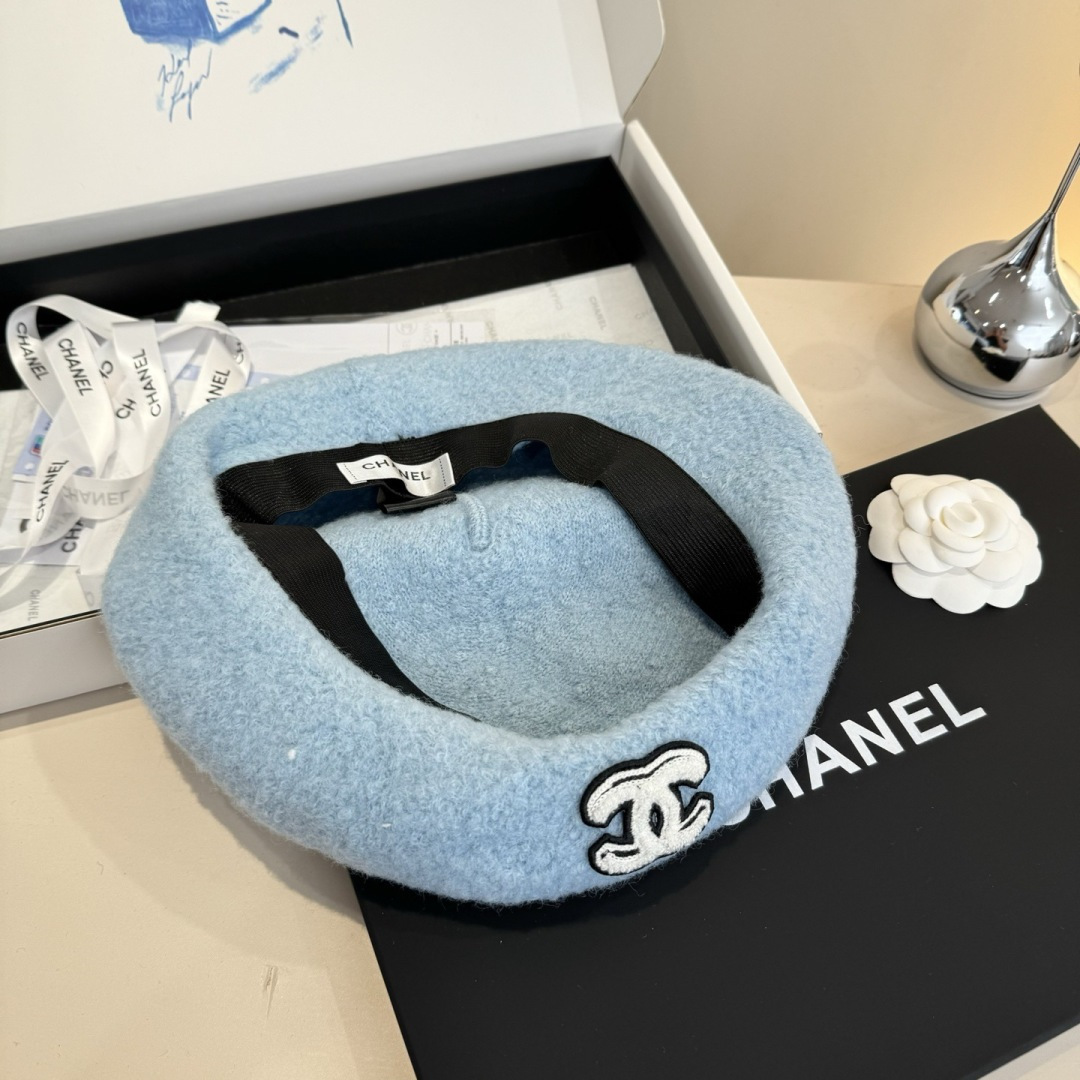 Chanel 샤넬 양모 베레모 모자