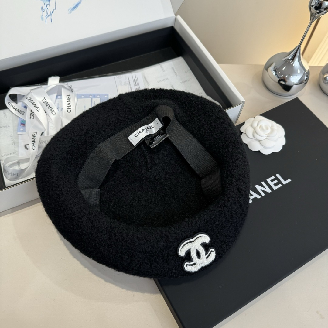 Chanel 샤넬 양모 베레모 모자