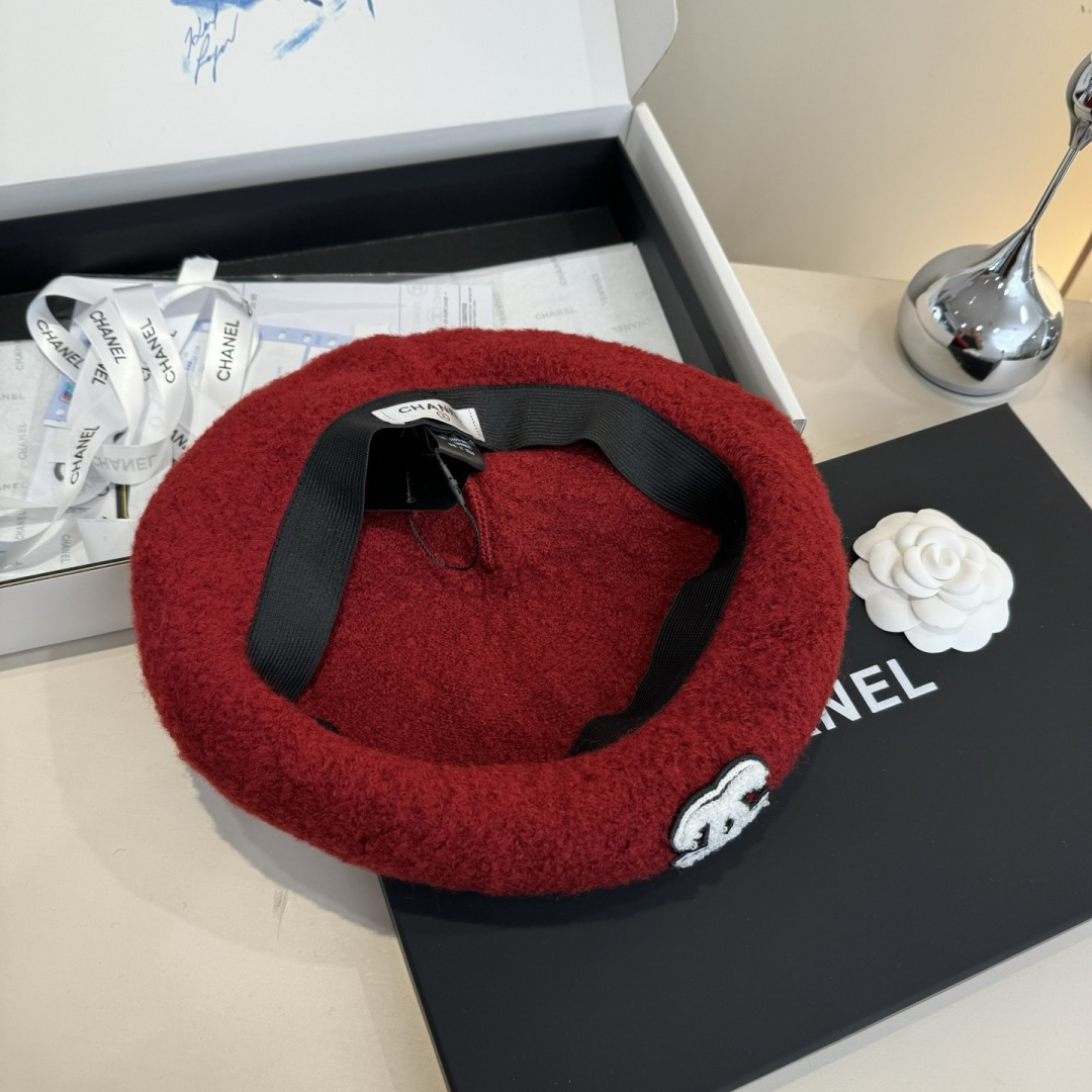 Chanel 샤넬 양모 베레모 모자