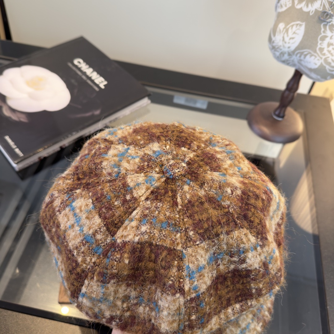 Chanel 샤넬 양모 군모(캡 모자) 모자