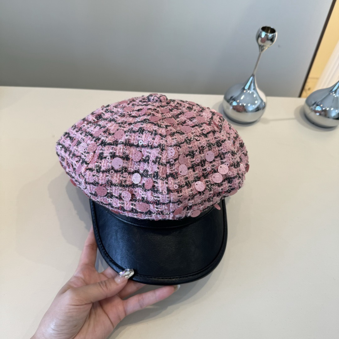 Chanel 샤넬 스팽글 캡 모자