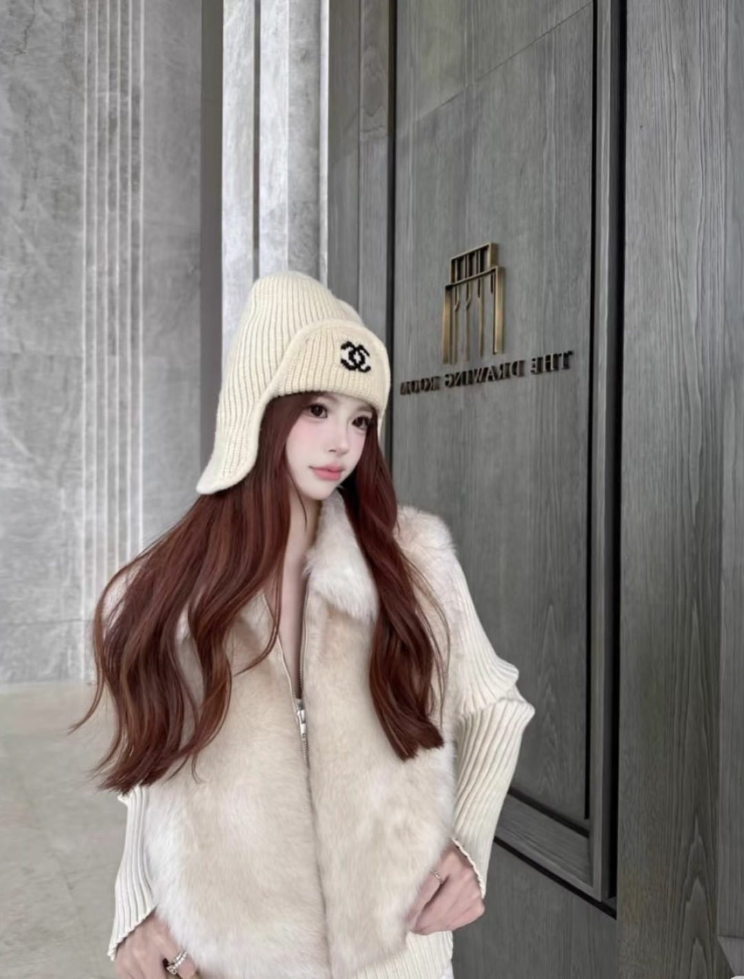 Chanel 샤넬 니트 비니 & 귀달이 모자