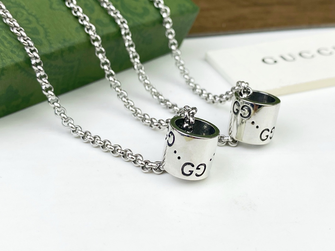 Gucci 구찌 더블 G 원통 목걸이 악세사리