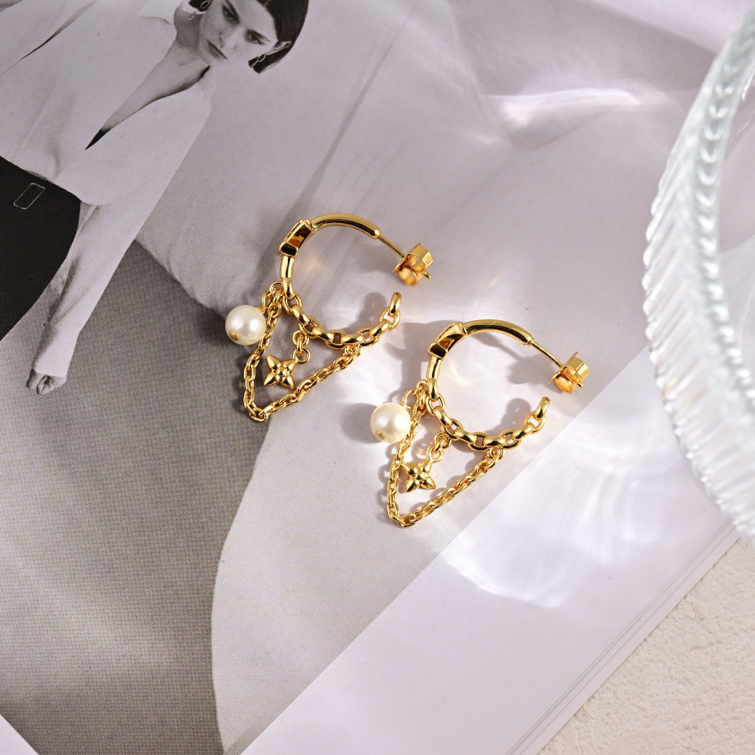 LV 루이비통 목걸이 귀걸이 팔찌 세트 악세사리