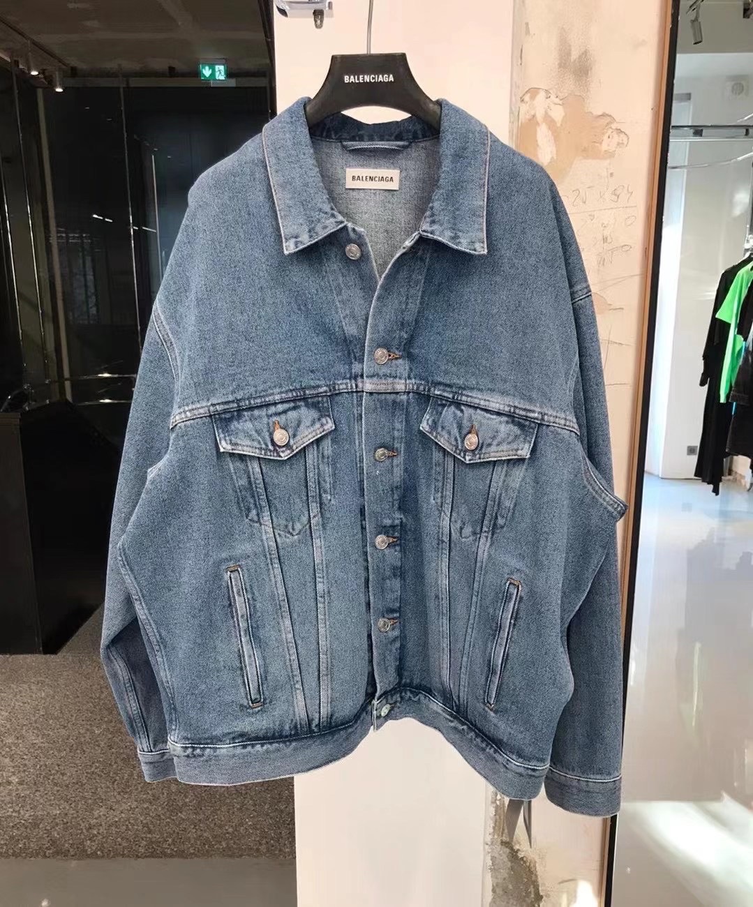 Balenciaga 발렌시아가 블루 워싱 데님 재킷 자켓 의류
