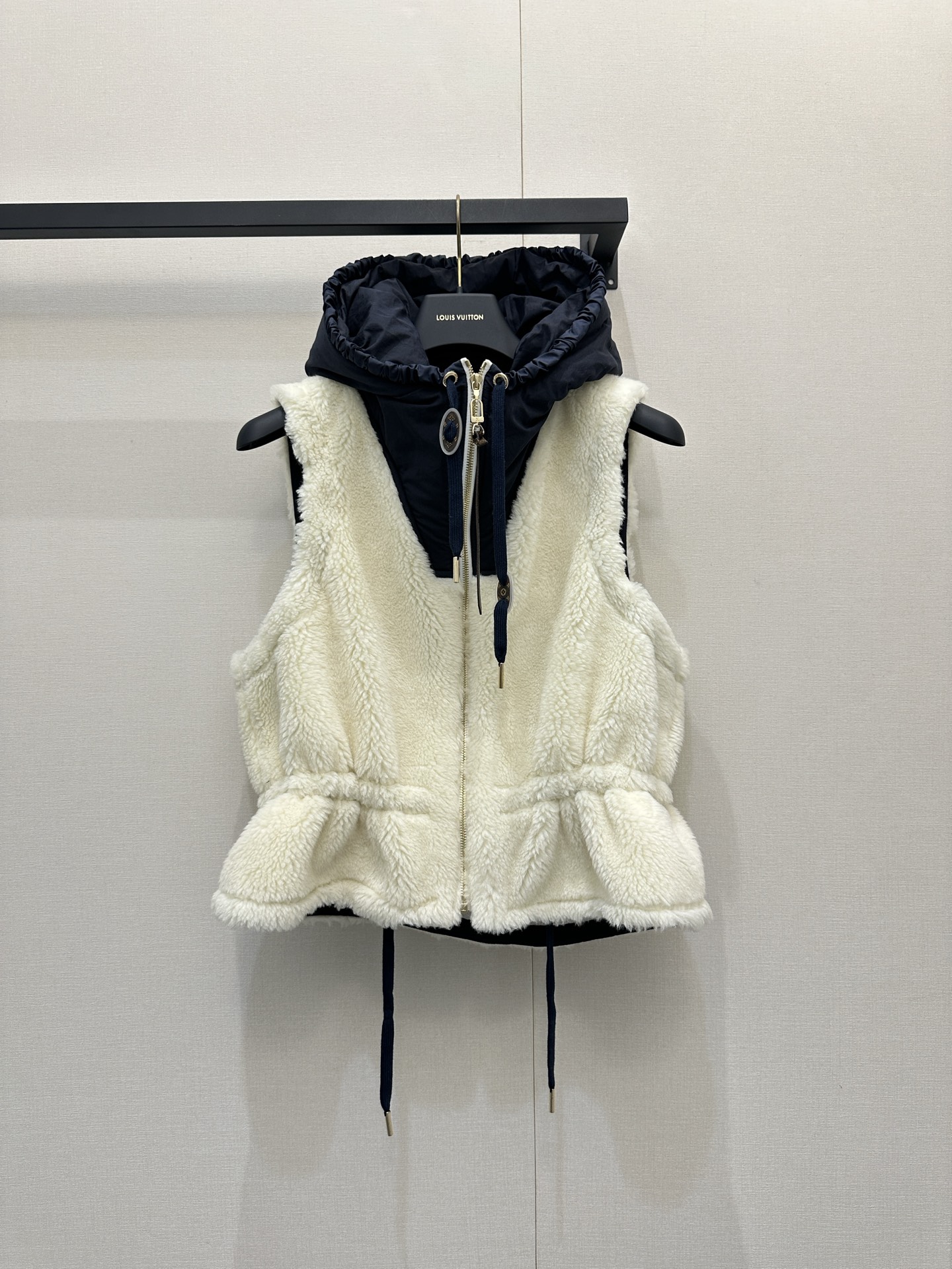 LV 루이비통 25 Ski 시리즈 양모 후드 베스트 조끼 의류