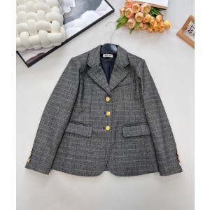 MiuMiu 미우미우 카라 울 트위드 블레이저 정장 자켓 재킷 의류