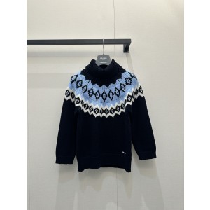 Prada 프라다 캐시미어 혼방 터틀넥 자카드 니트 의류