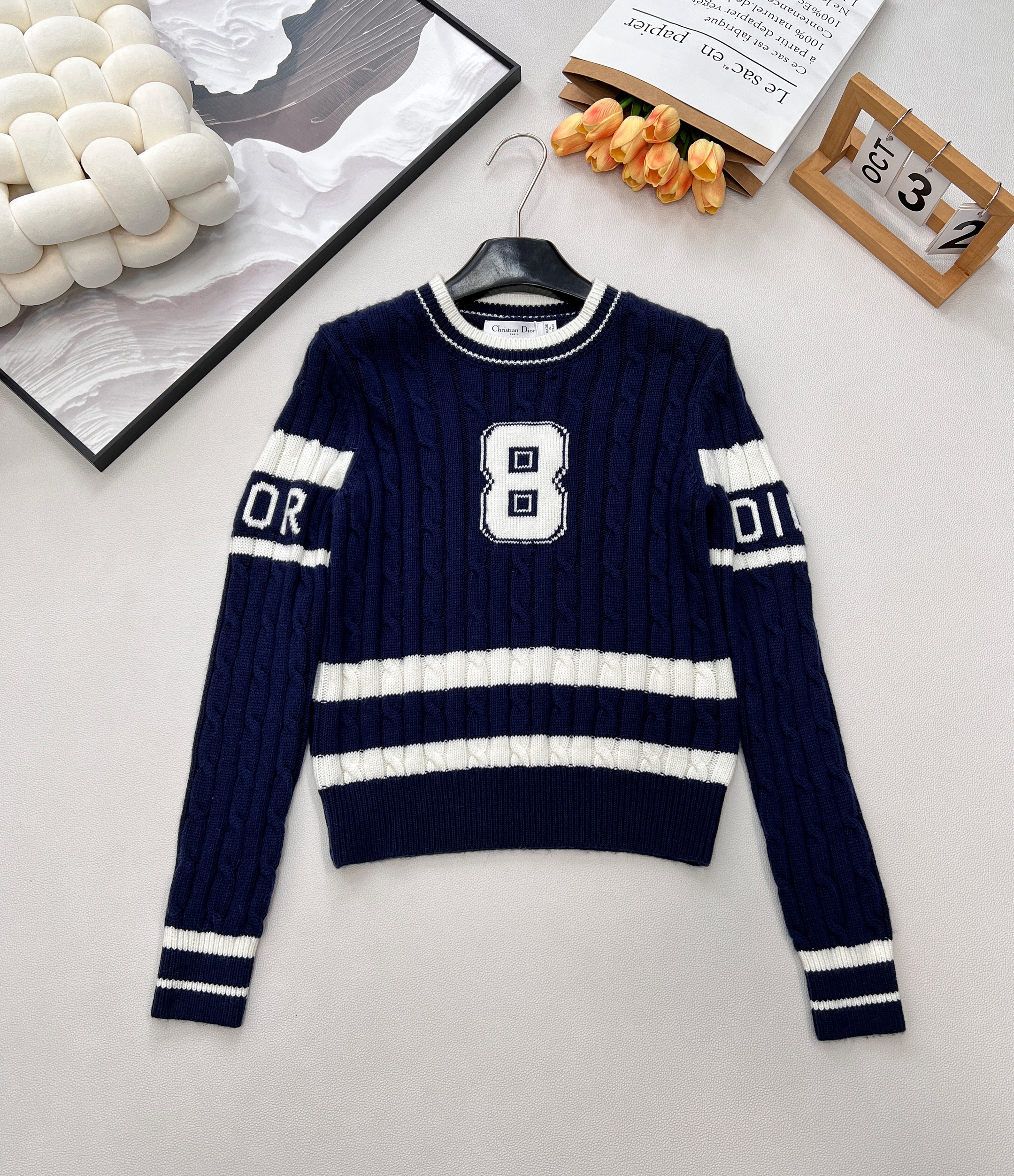 DIOR CD 디올 알파벳 자카드 니트 의류