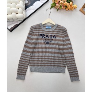 Prada 프라다 골지 알파벳 자카드 긴팔 니트 의류