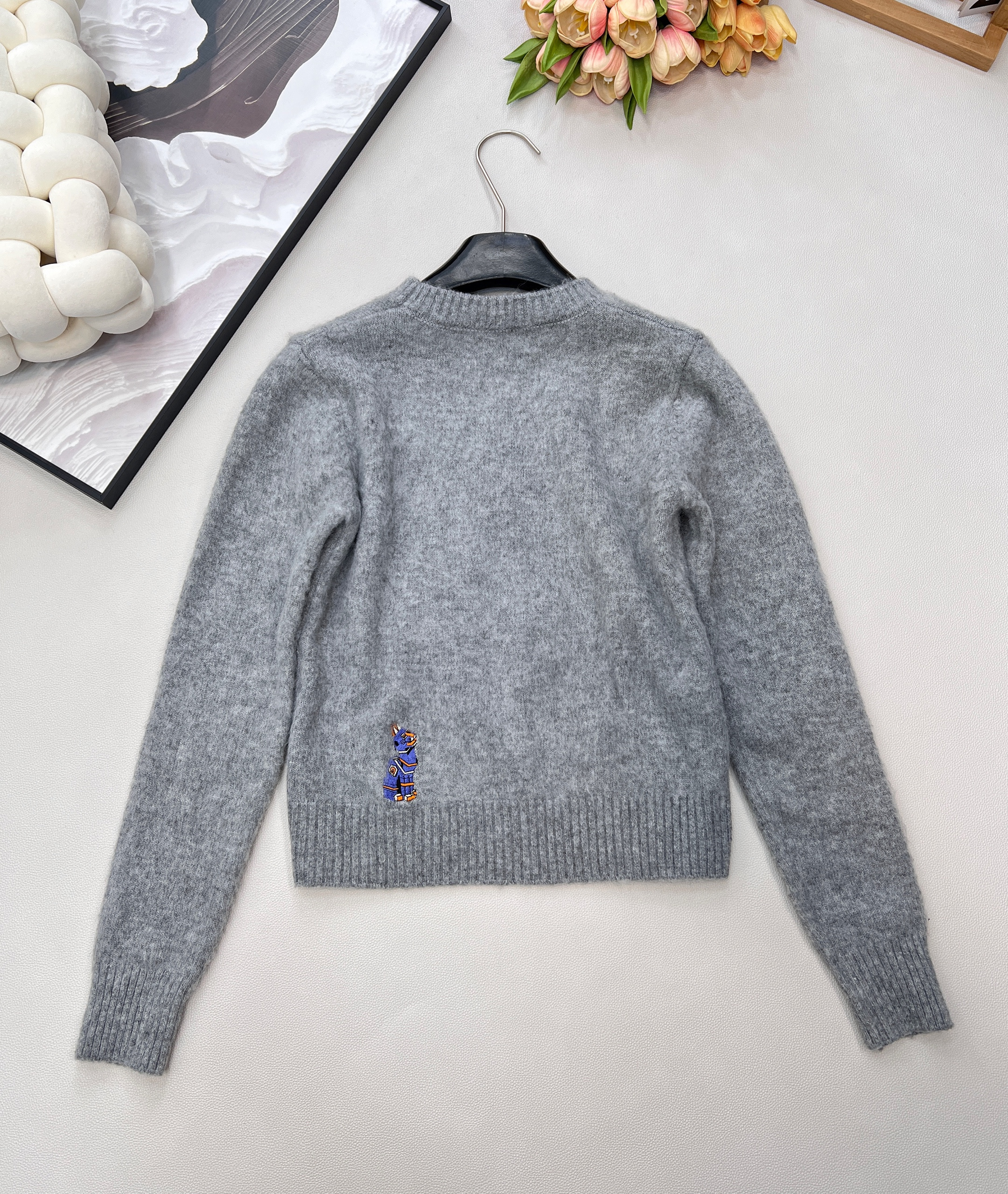 Loewe 로에베 자수 고양이 니트 의류